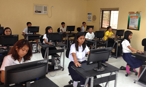 computer room of sagbayan central elementary school donated by unahco employees