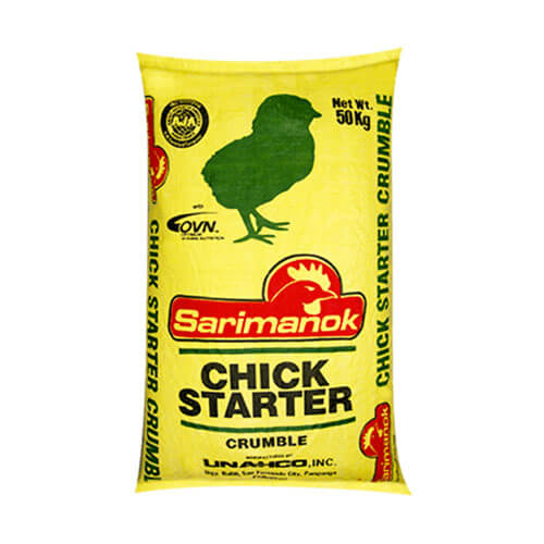 sarimanok chick starter crumble for chicken aged 3-8 weeks