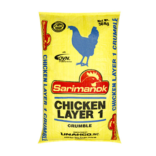 sarimanok chicken layer 1 crumble for chicken aged 19-45 weeks