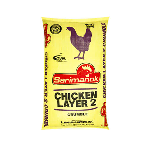 sarimanok chicken layer 2 crumble for chickens aged 46 weeks or more