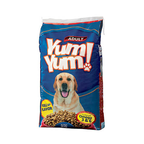 yum yum dog food adult with omega 3 & 6
